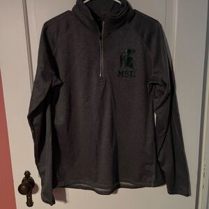 MSU Gray Fleece Quarter-Zip NWOT